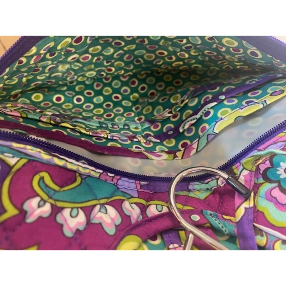 Vera Bradley Hanging Travel Jewelry Cosmetic‎ Makeup Bag Purple Paisley - Picture 7 of 10